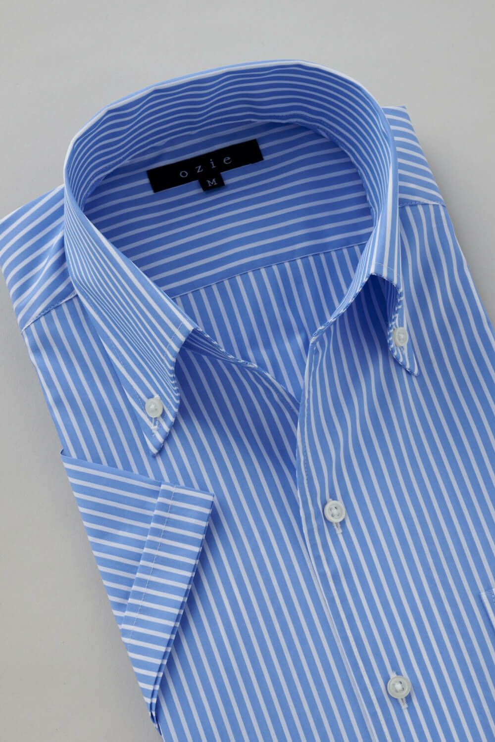 ワイシャツ・カッターシャツ・半袖 8044SS-C04E-BLUE-衿2