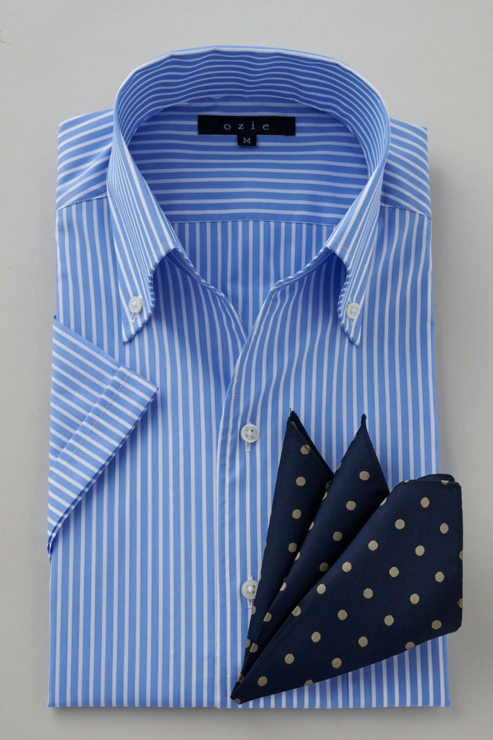 ワイシャツ・カッターシャツ・半袖 8044SS-C04E-BLUE-コーディネートイメージ