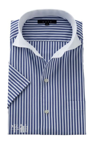 ワイシャツ・カッターシャツ・半袖 8045SSCL-C04A-NAVY