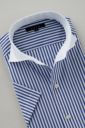 ワイシャツ・カッターシャツ・半袖 8045SSCL-C04A-NAVY-衿1