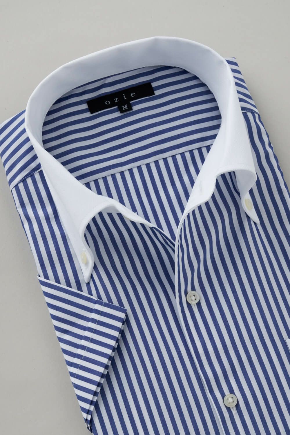 ワイシャツ・カッターシャツ・半袖 8051SSCL-C04A-NVY-衿1