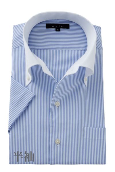 ワイシャツ・カッターシャツ・半袖 8051SSCL-C04B-BLU