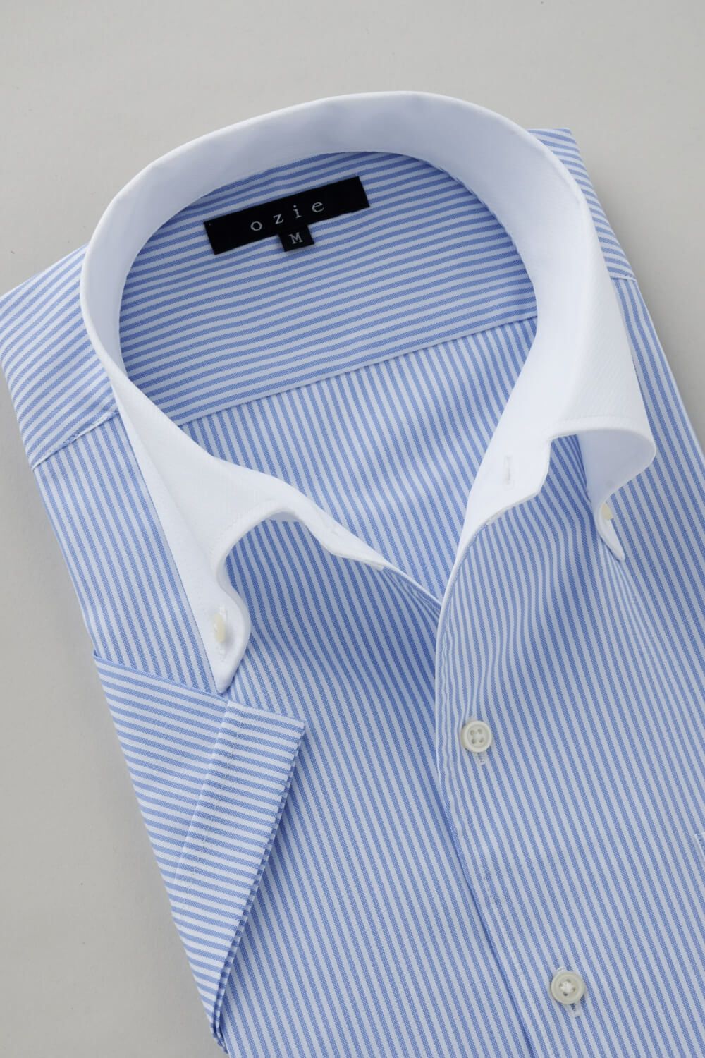 ワイシャツ・カッターシャツ・半袖 8051SSCL-C04B-BLU-衿1