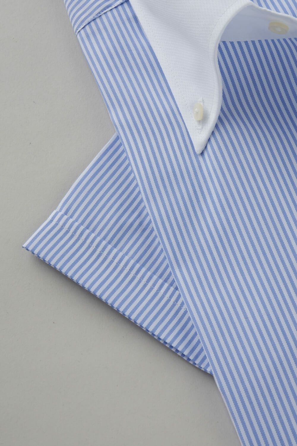 ワイシャツ・カッターシャツ・半袖 8051SSCL-C04B-BLU-カフス