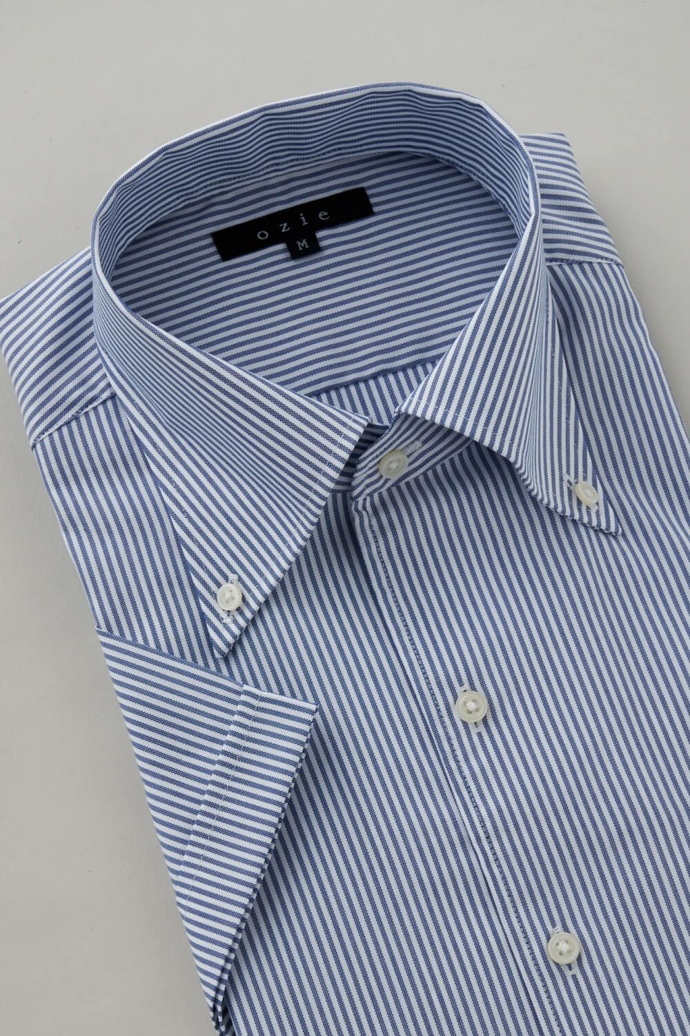 ワイシャツ・カッターシャツ・半袖 8051SS-C04E-NAVY-衿3