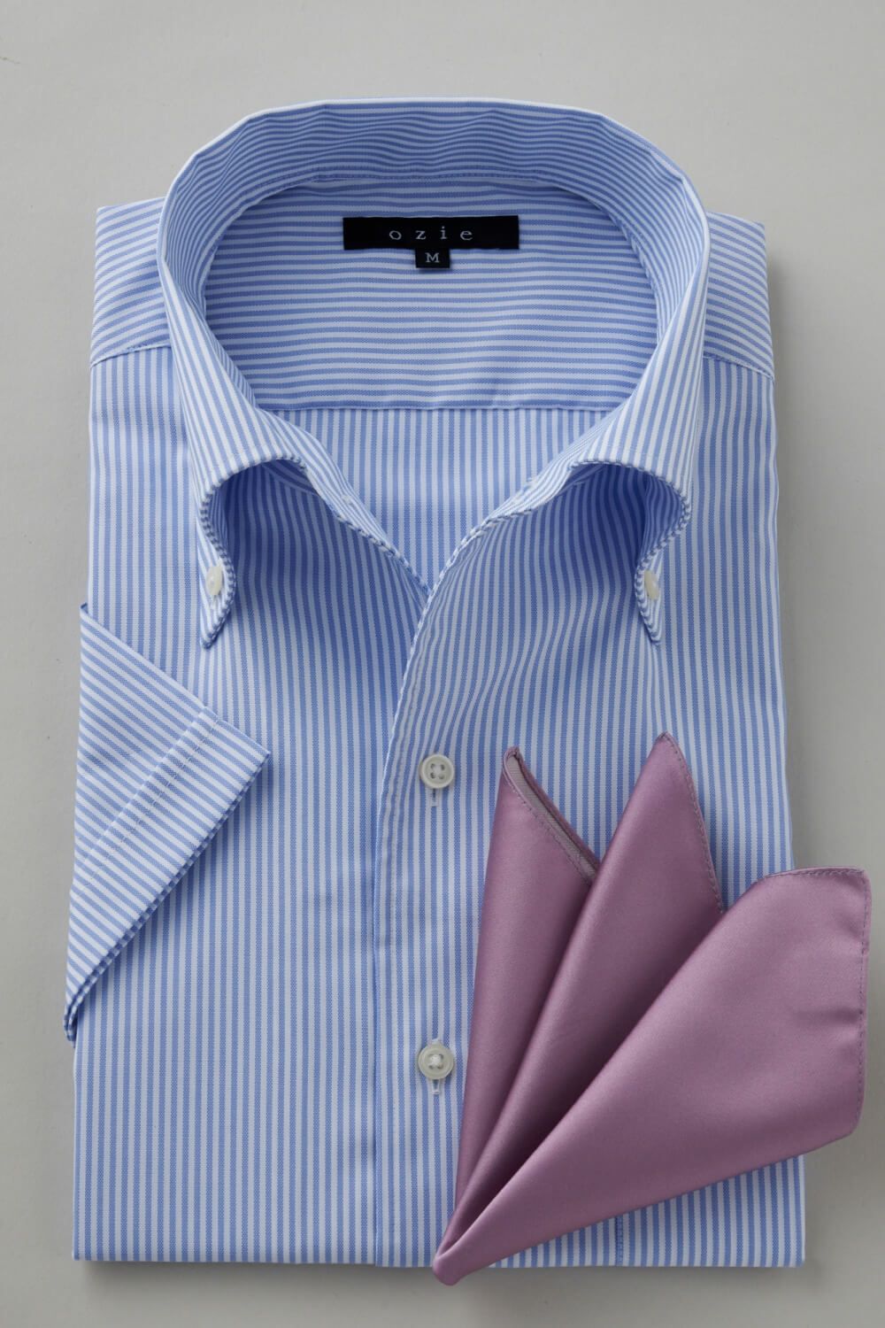 ワイシャツ・カッターシャツ・半袖 8051SS-C04F-SAX-コーディネートイメージ