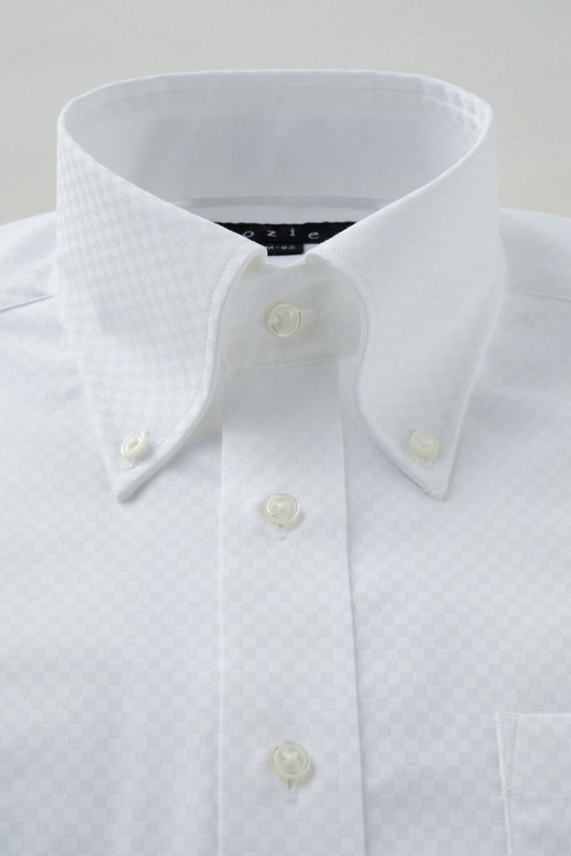 ワイシャツ 8009-C05A-WHITE-衿1