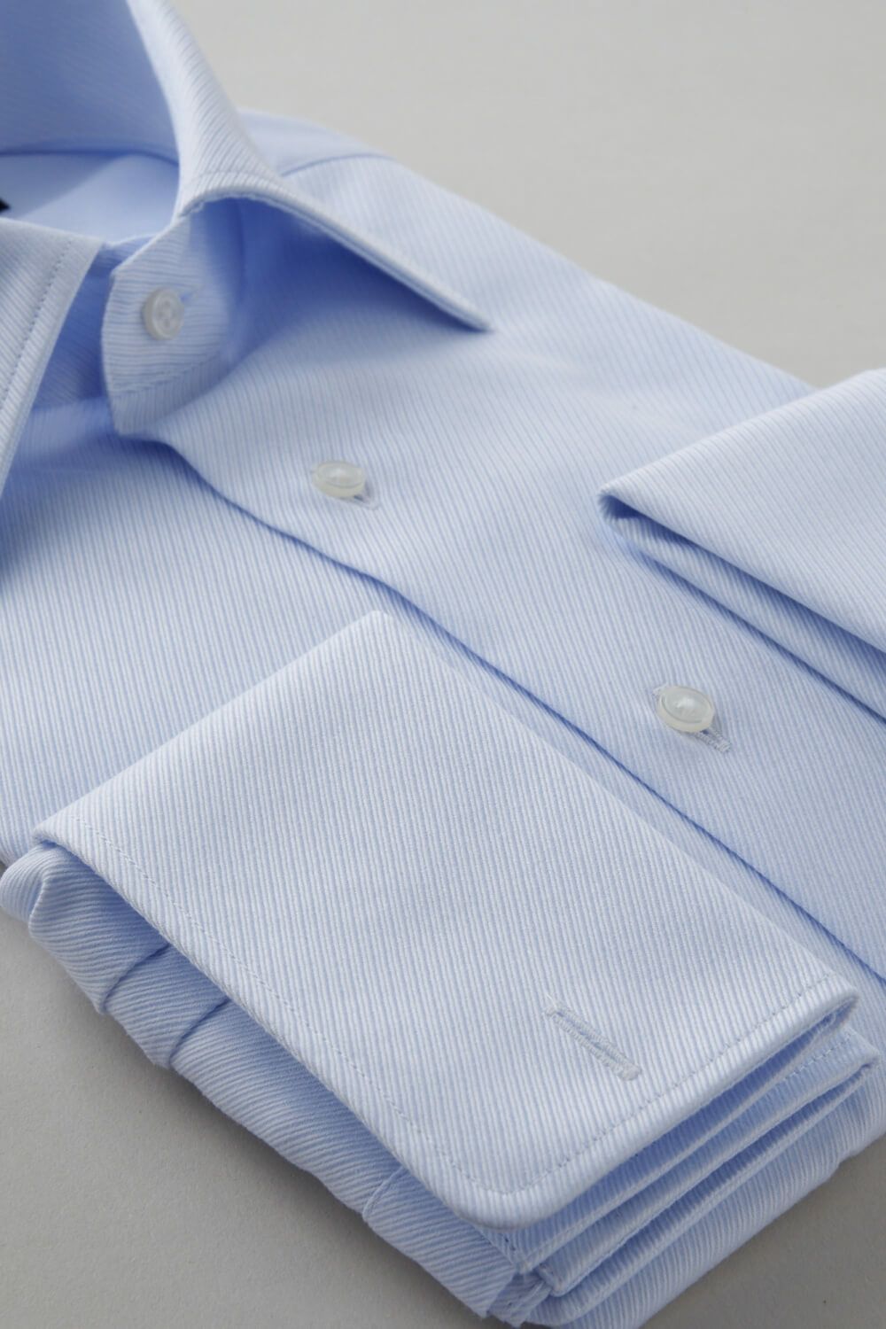 ワイシャツ 8004-C02B-SAX-カフス