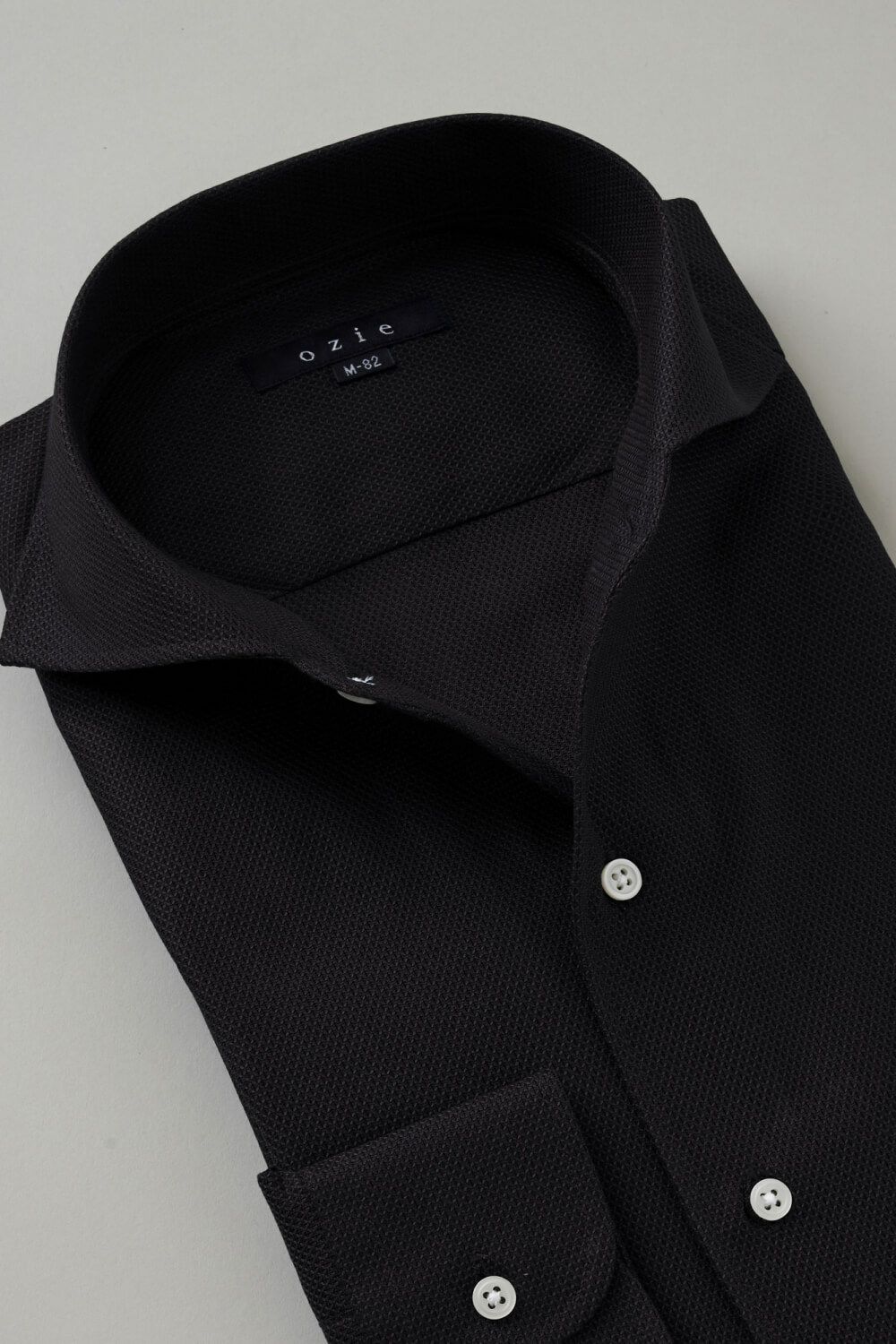 ワイシャツ 8045-C03B-BLACK-衿1