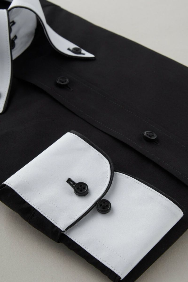 ワイシャツ 8065EPCL-C06C-BK-カフス