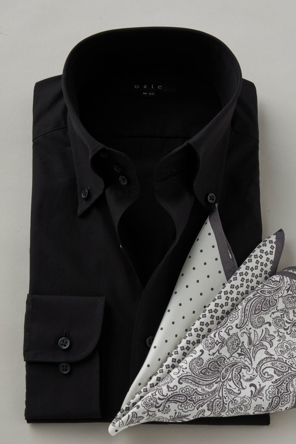 ワイシャツ 8058-C06A-BLACK-コーディネートイメージ