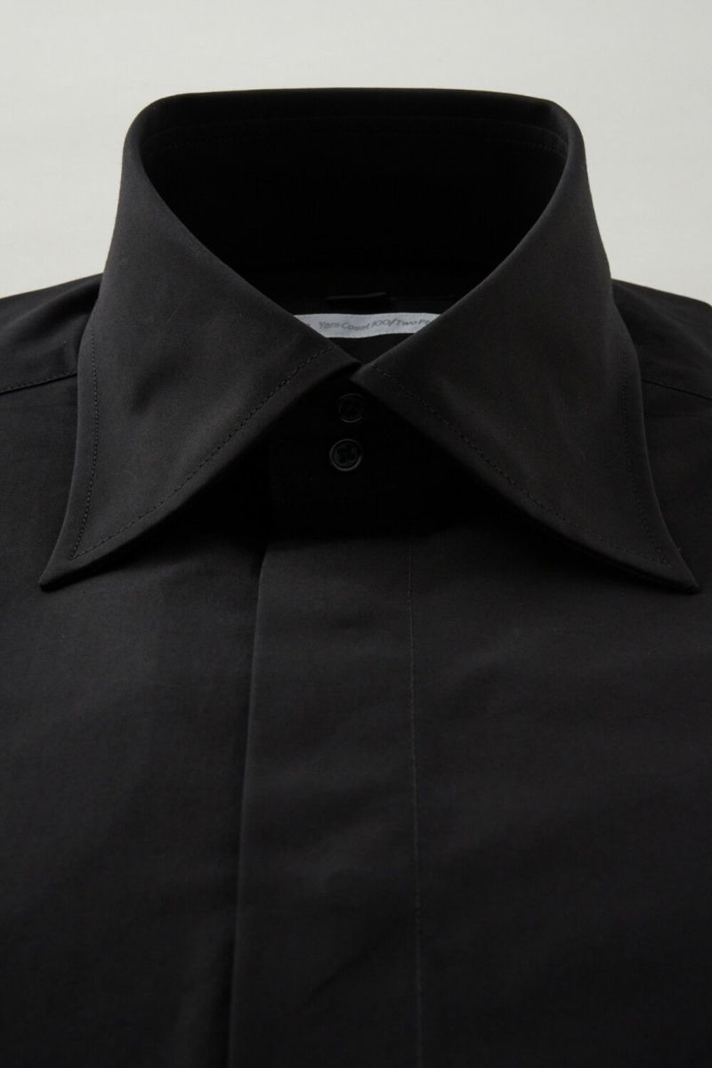 ワイシャツ 8066H-C06A-BLACK-衿1