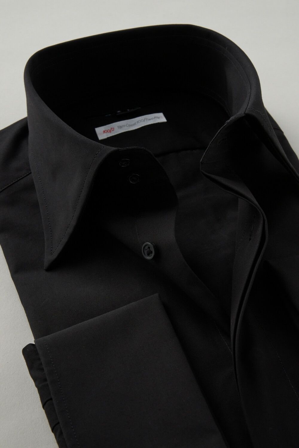 ワイシャツ 8066H-C06A-BLACK-衿2