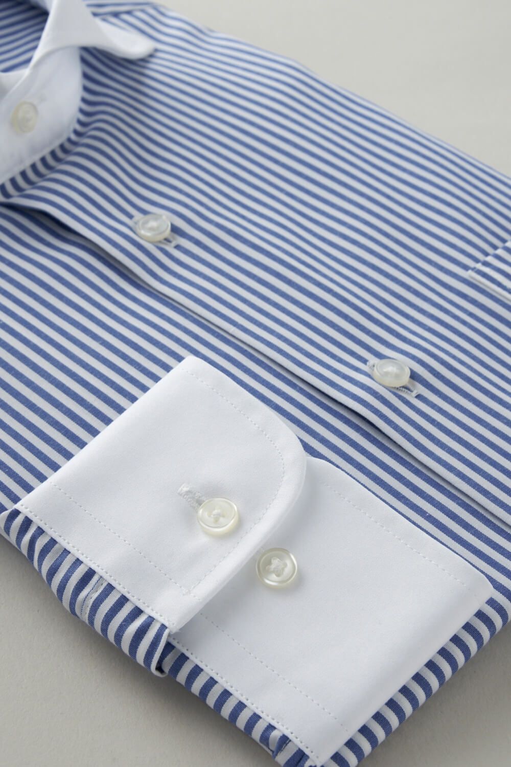 ワイシャツ 8070CL-C06A-BLUE-カフス