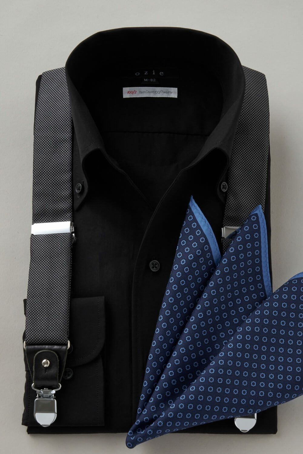 ワイシャツ 8044-C06A-BLACK-コーディネートイメージ