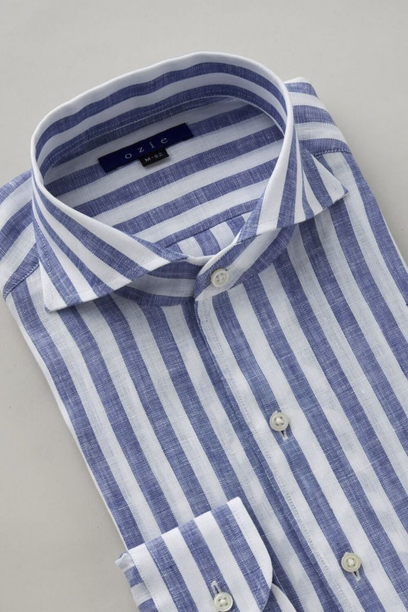 ワイシャツ 8045A-C06A-NAVY-衿3