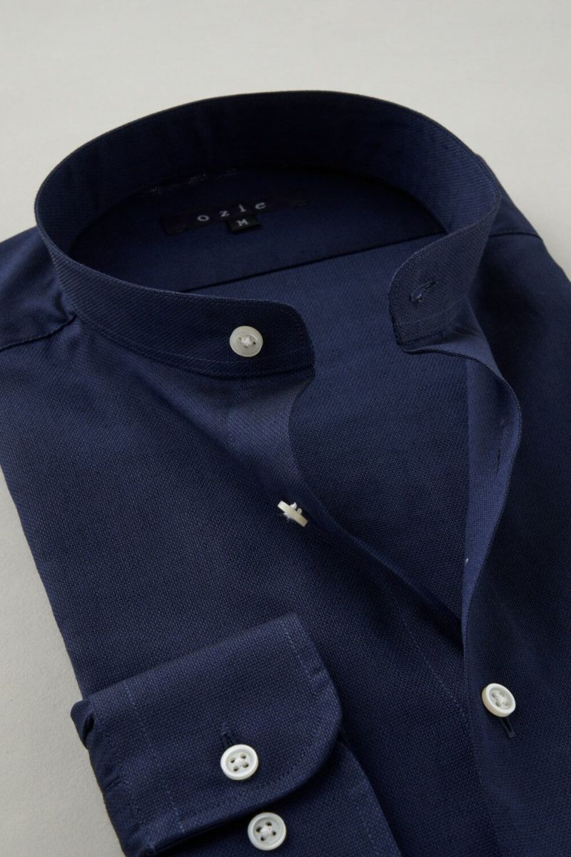 ワイシャツ 8063-C06B-NAVY-衿2