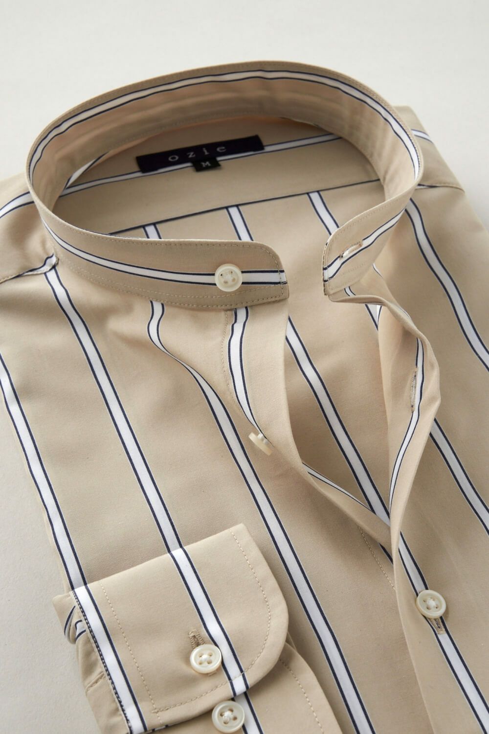 ワイシャツ 8063-C06D-BEIGE-衿2