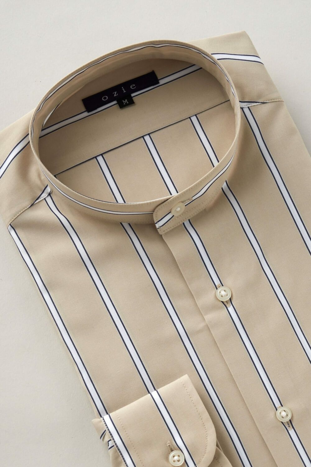 ワイシャツ 8063-C06D-BEIGE-衿3