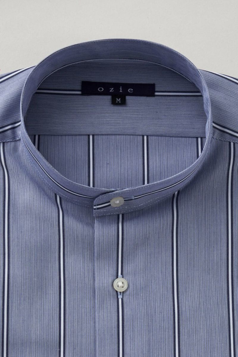 ワイシャツ 8063-C06E-NAVY-衿1