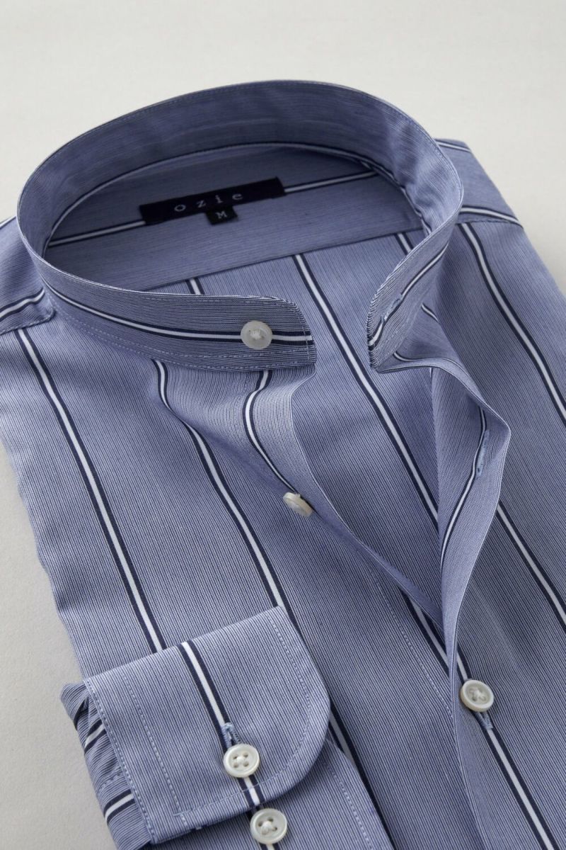ワイシャツ 8063-C06E-NAVY-衿2