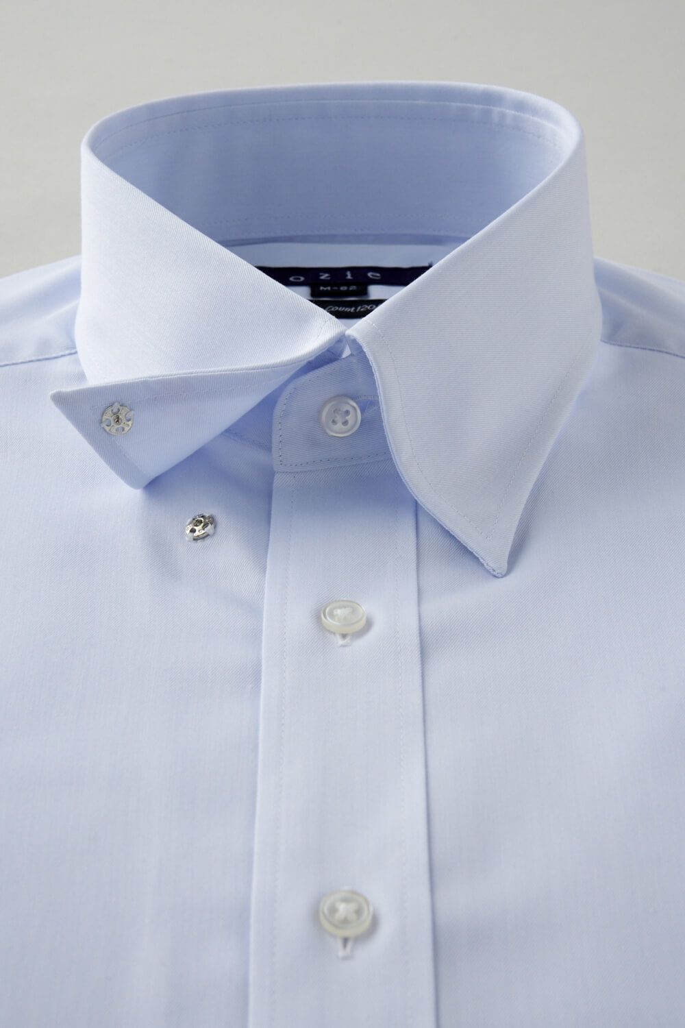 ワイシャツ 8076P-C07A-SAX-衿1