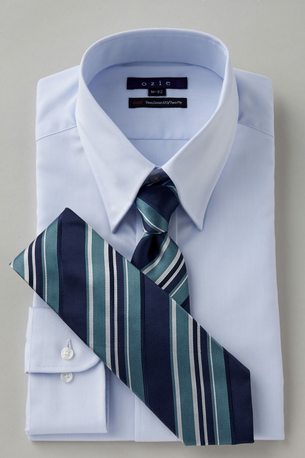 ワイシャツ 8076P-C07A-SAX-コーディネートイメージ