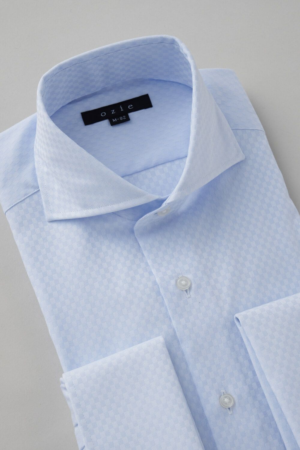ワイシャツ 8006-C10A-SAX-衿3