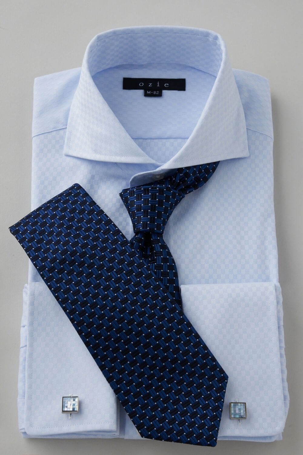 ワイシャツ 8006-C10A-SAX-コーディネートイメージ