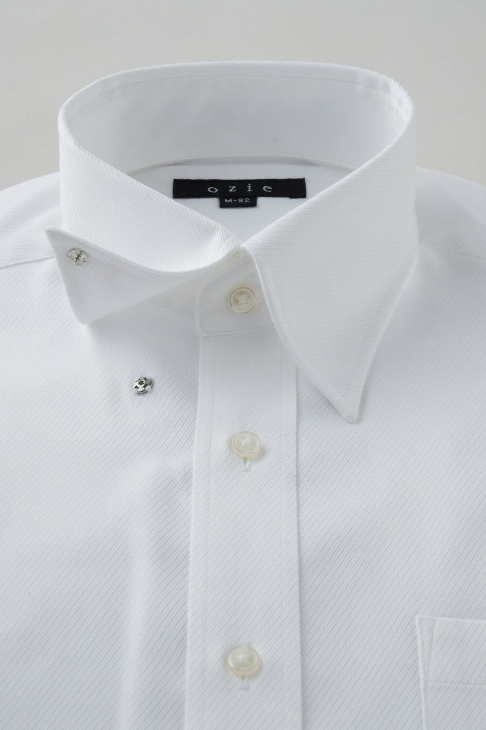 ワイシャツ 8076-C10A-WHITE-衿1