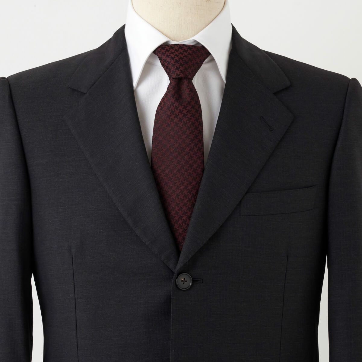 ネクタイ NW-218-WINERED-コーディネート