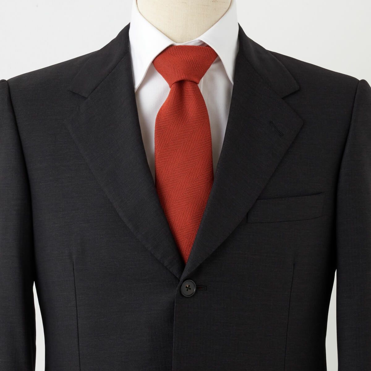 ネクタイ NW-222-ORANGE-コーディネート