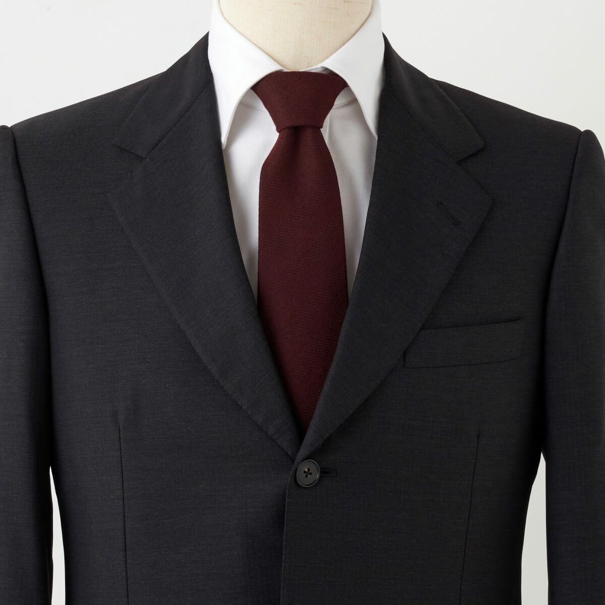 ネクタイ NW-225-WINERED-コーディネート
