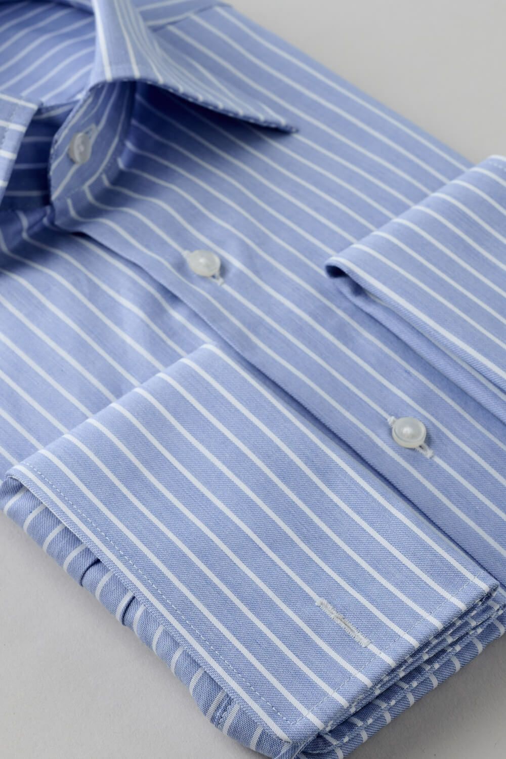 ワイシャツ 8004-C11A-BLUE-カフス