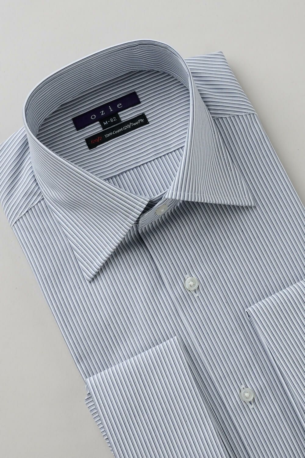 ワイシャツ 8004P-C11A-NAVY-衿3