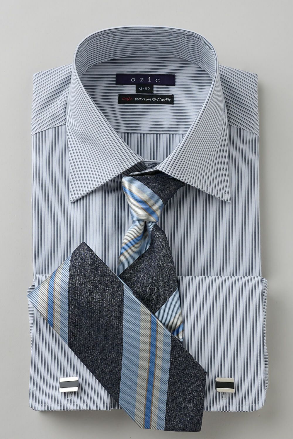 ワイシャツ 8004P-C11A-NAVY-コーディネートイメージ