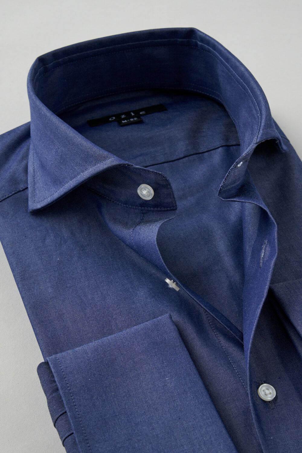 ワイシャツ 8006-C11A-NAVY-衿2