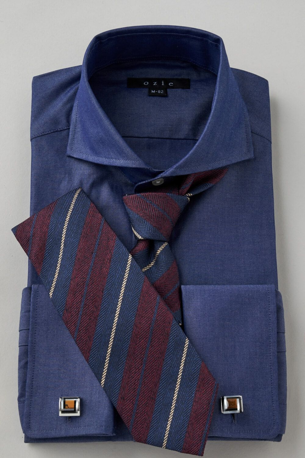 ワイシャツ 8006-C11A-NAVY-コーディネート