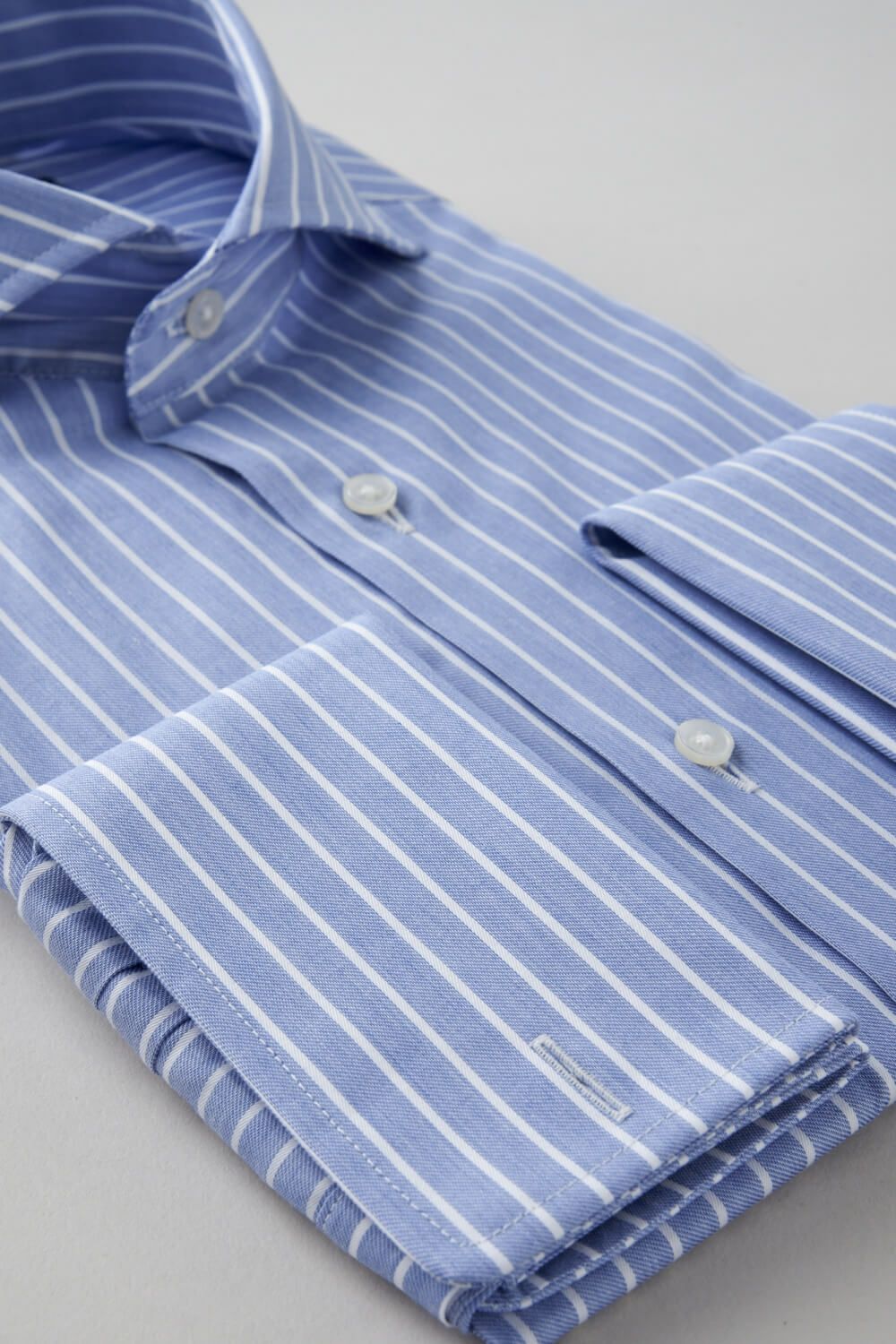 ワイシャツ 8006-C11B-BLUE-カフス