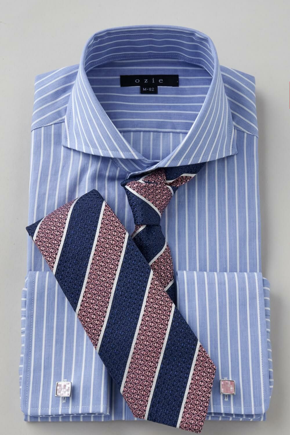 ワイシャツ 8006-C11B-BLUE-コーディネート