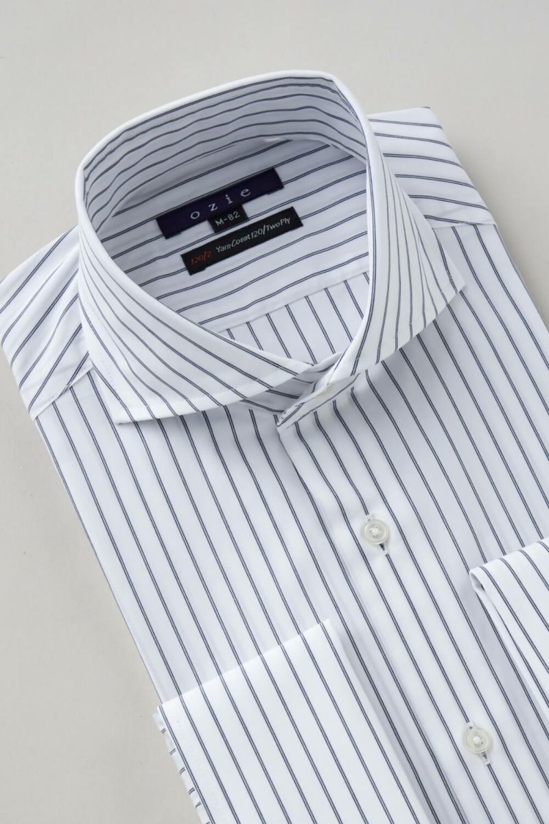 ワイシャツ 8006P-C11A-NAVY-衿3