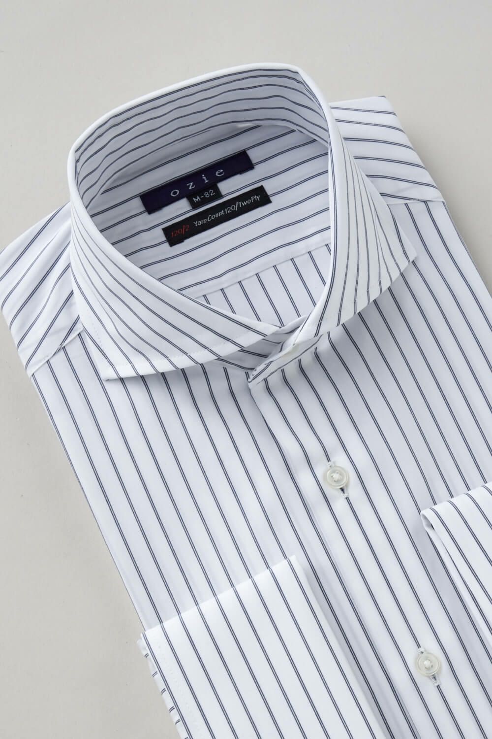 ワイシャツ 8006P-C11A-NAVY-衿3