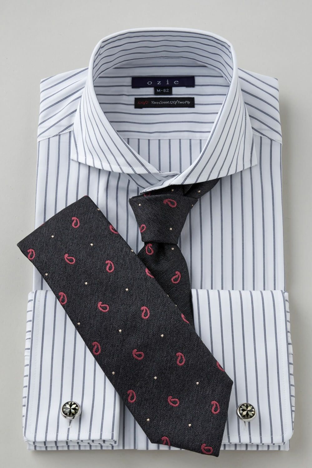 ワイシャツ 8006P-C11A-NAVY-コーディネートイメージ