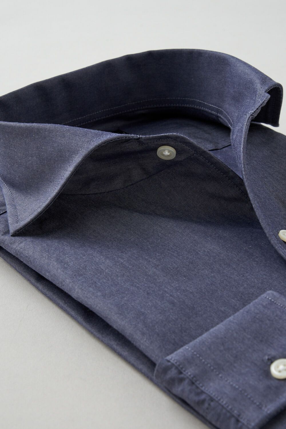 ワイシャツ 8045-C11A-NAVY-衿2
