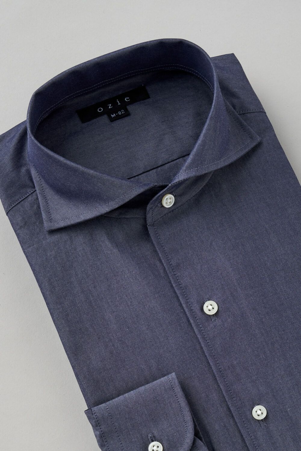 ワイシャツ 8045-C11A-NAVY-衿3