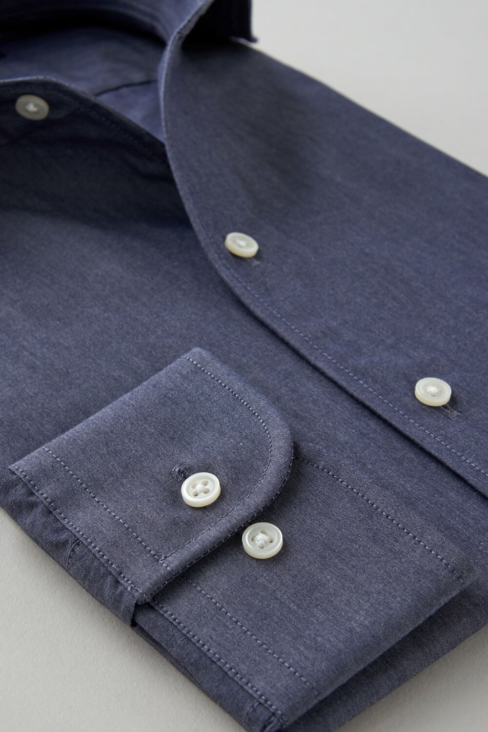 ワイシャツ 8045-C11A-NAVY-カフス