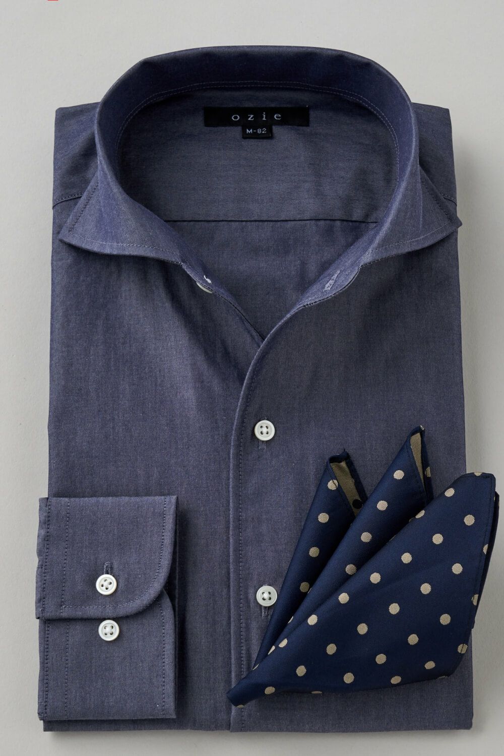 ワイシャツ 8045-C11A-NAVY-コーディネート