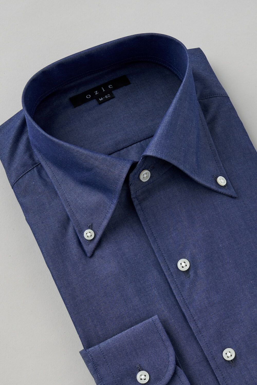 ワイシャツ 8051-C11A-NAVY-衿3