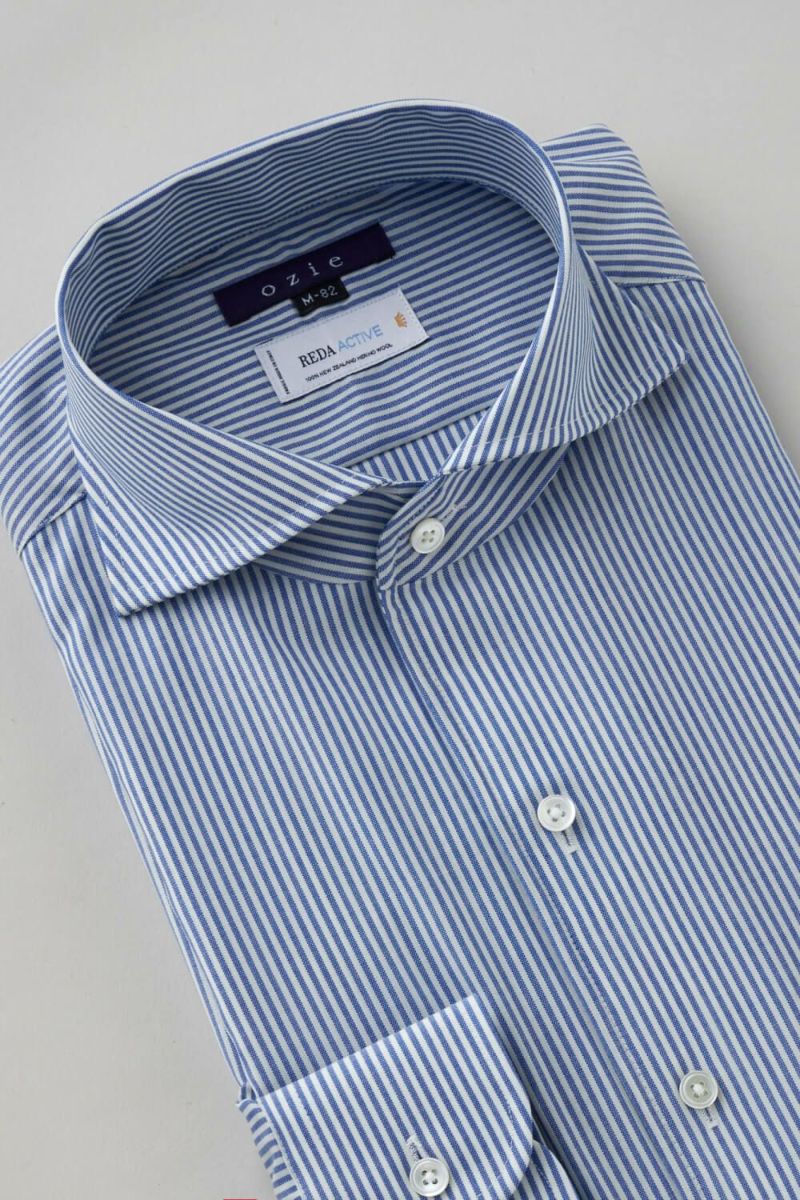 ワイシャツ 8055W-C11A-BLUE-衿3