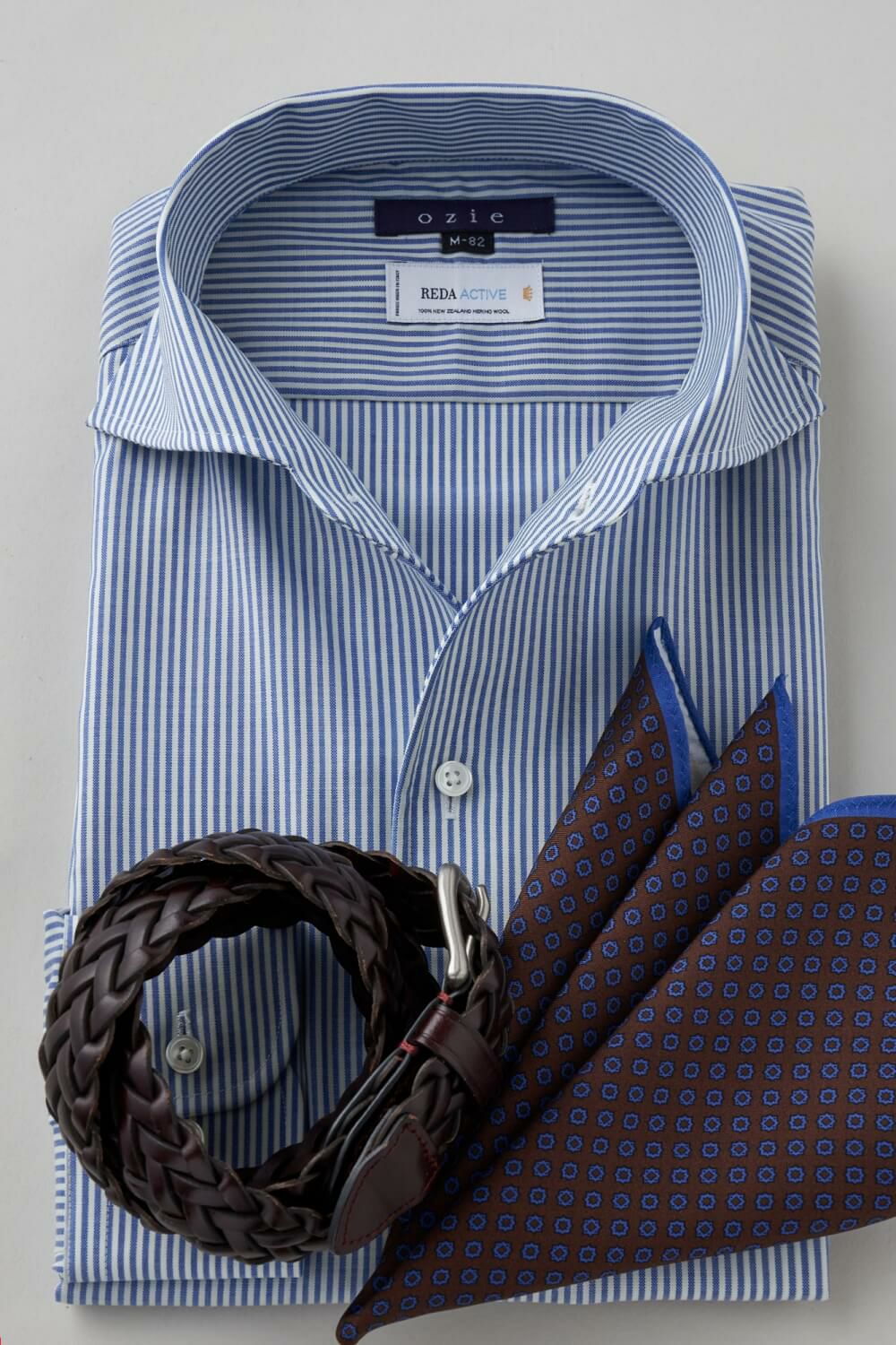 ワイシャツ 8055W-C11A-BLUE-コーディネート